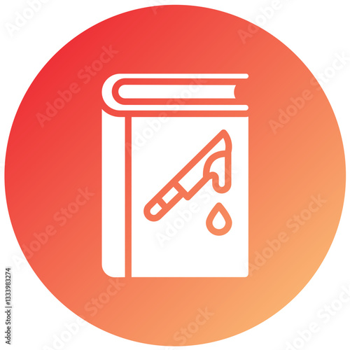 Vector Design Literary Crime Icon Style