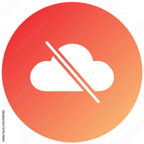 Vector Design Cloud Inaccessible Icon Style