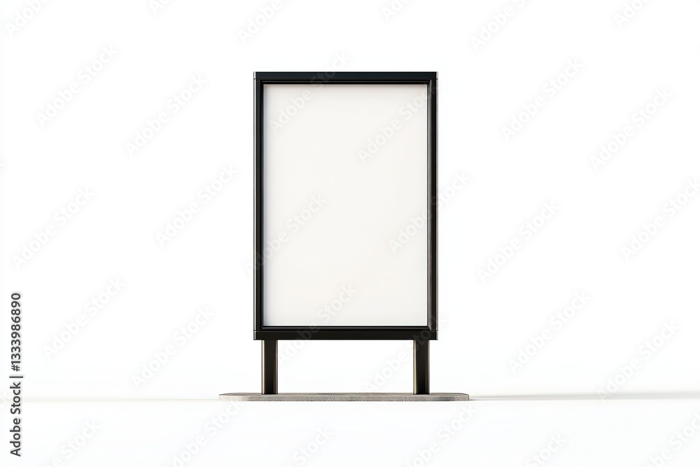 Blank Outdoor Advertising Billboard Mockup Modern Street Sign Template Blank Outdoor Advertising Billboard Mockup Modern Street Sign Template