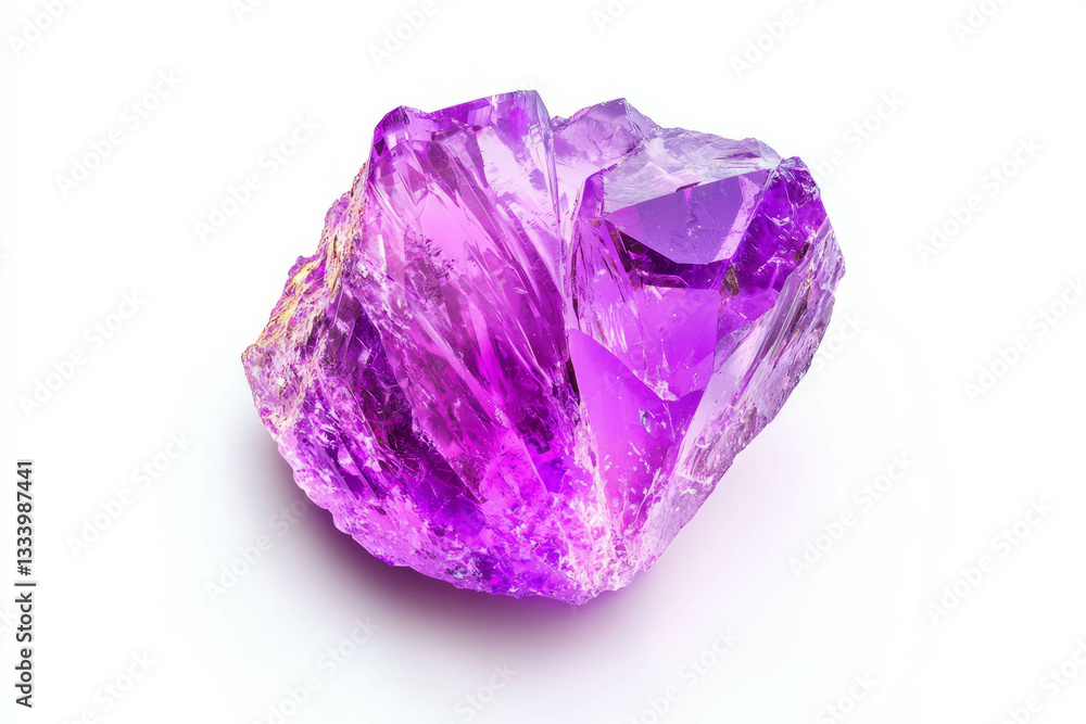 Realistic amethyst gemstone with vibrant purple hues for elegant design Realistic amethyst gemstone with vibrant purple hues for elegant design