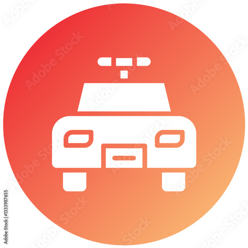 Vector Design Police Car Icon Style