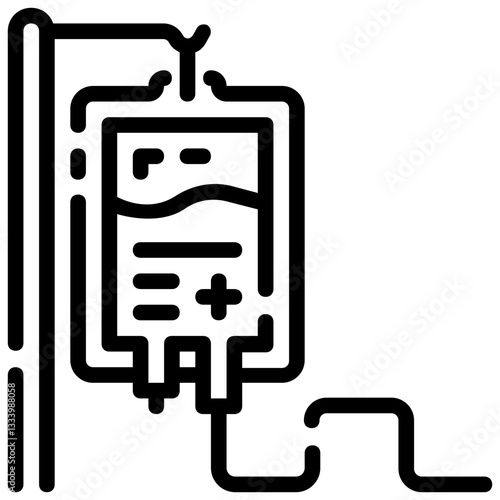 saline vector outline icon