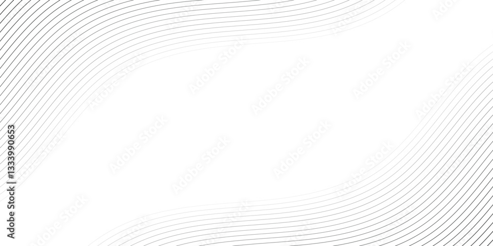 Wavy Black Lines Background Design Vector