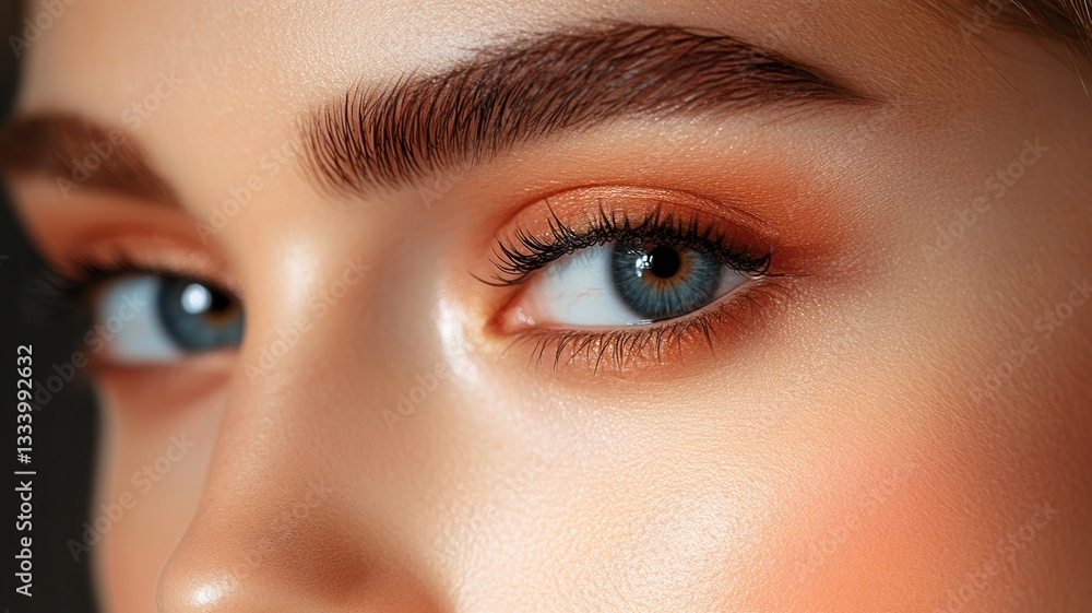 Obraz premium Portrait young attractive of woman with freckles showing confidence and wellness