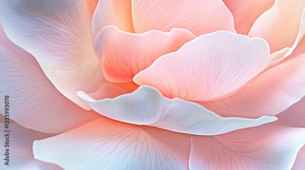 Delicate Close-Up of a Soft Pink Flower Petal with Gentle Hues and Detailed Texture Delicate Close-Up of a Soft Pink Flower Petal with Gentle Hues and Detailed Texture