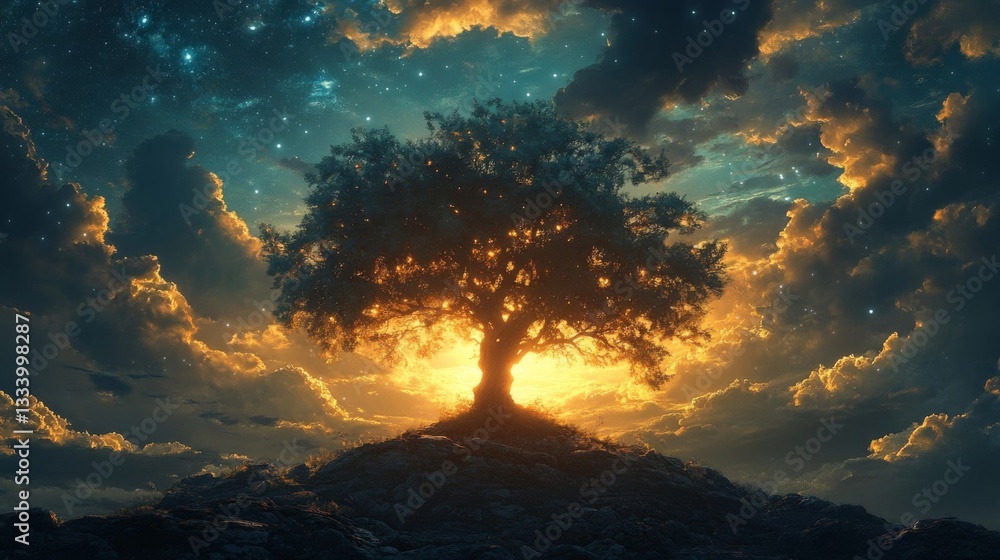 Fototapeta premium sunset in the clouds