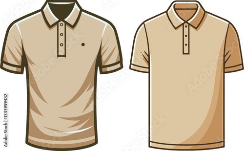 vector illustration of a polo shirt