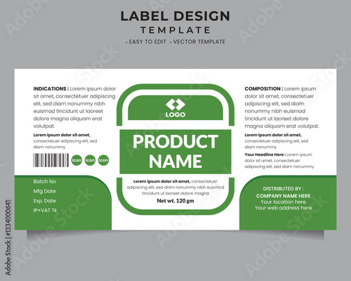 Easy to editable vector creative custom product label design template