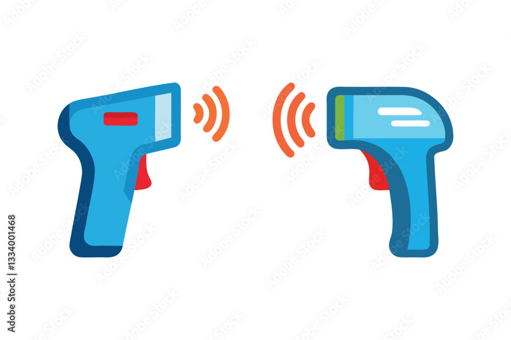 Contactless infrared thermometer icon vector on white background Contactless infrared thermometer icon vector on white background