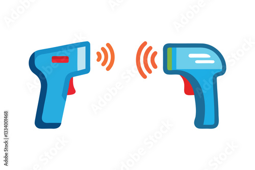 Contactless infrared thermometer icon vector on white background