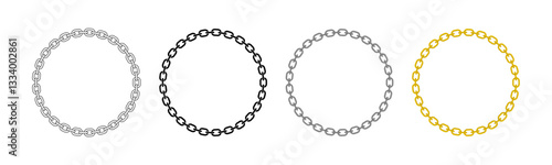 Wallpaper Mural Circular Chain Frames in Various Styles Vector Set Torontodigital.ca