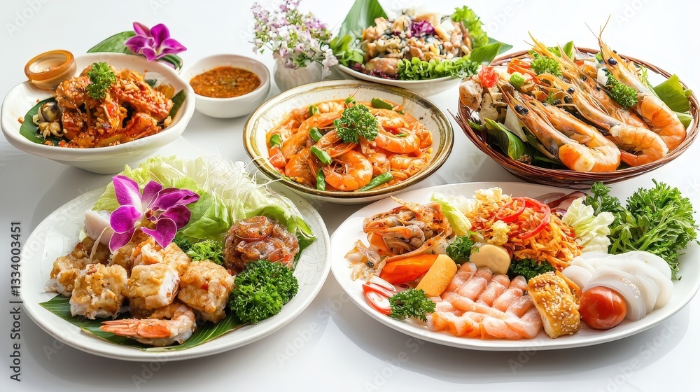 Abundance of luxurious thai fine dining options artfully presented for a memorable culinary experience Abundance of luxurious thai fine dining options artfully presented for a memorable culinary experience