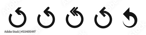 Circular Arrow Icons for Refresh and Reload Vector Set