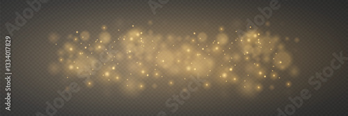 Light effect of bokeh and sparks, magical dust particles.