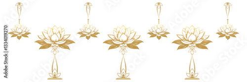 Lotus flower vector decoration for vesak day