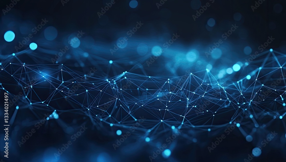 Abstract network of interconnected points and lines. Dynamic digital data visualization Abstract network of interconnected points and lines. Dynamic digital data visualization