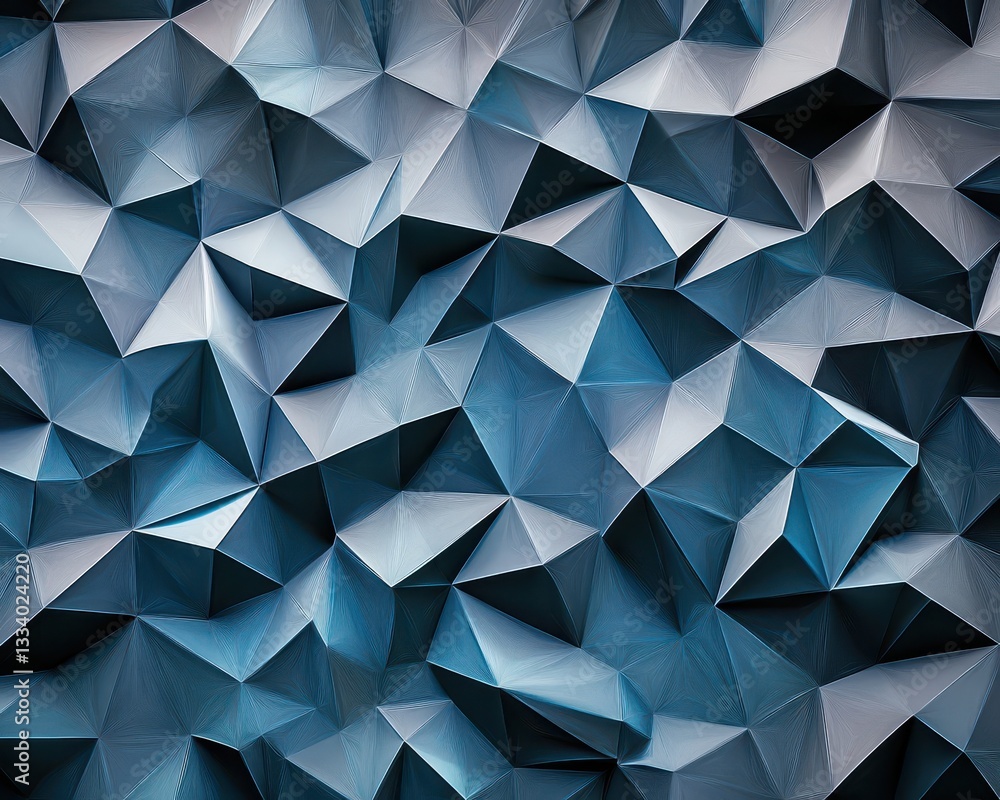 Obraz premium Lowpoly quatrefoil pattern with sharp, angular geometric edges, dynamic and energetic