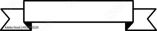 Straight ribbon design element.