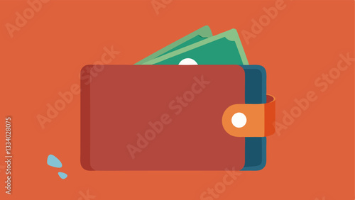 Empty Wallet An open wallet that is completely empty symbolizing the lack of financial resources after taking payday loans emphasizing potential financial ruin.