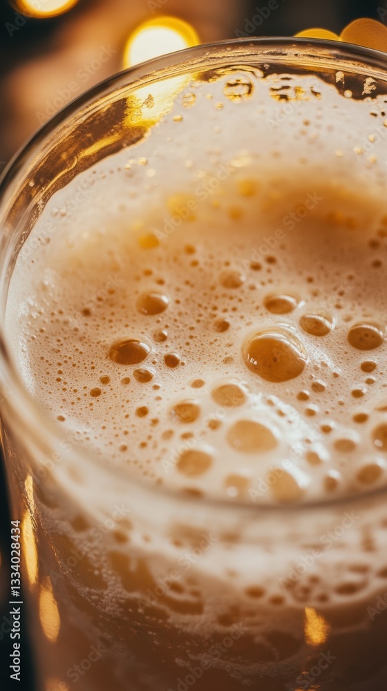 bubbling sourdough starter with glowing probiotic bacteria bubbling sourdough starter with glowing probiotic bacteria