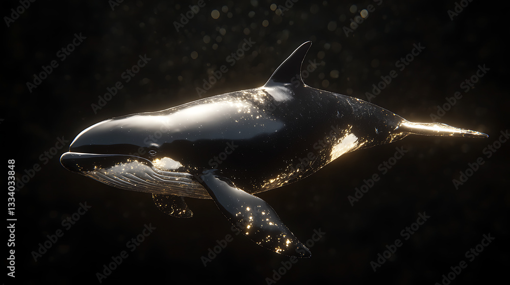 Obraz premium A killer whale in ocean