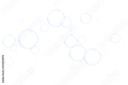 Blue soap bubble, liquid sphere, foam freshness, underwater floating, clean vector design, vibrant dew, abstract shine, washing concept png.