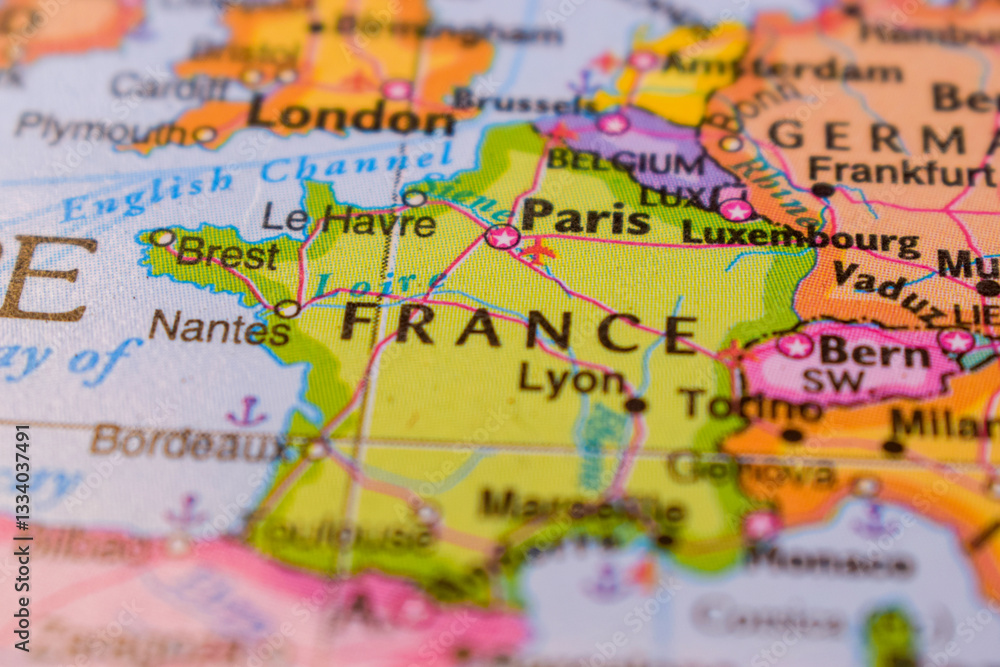 France On The World Map-Geo Political Map France On The World Map-Geo Political Map