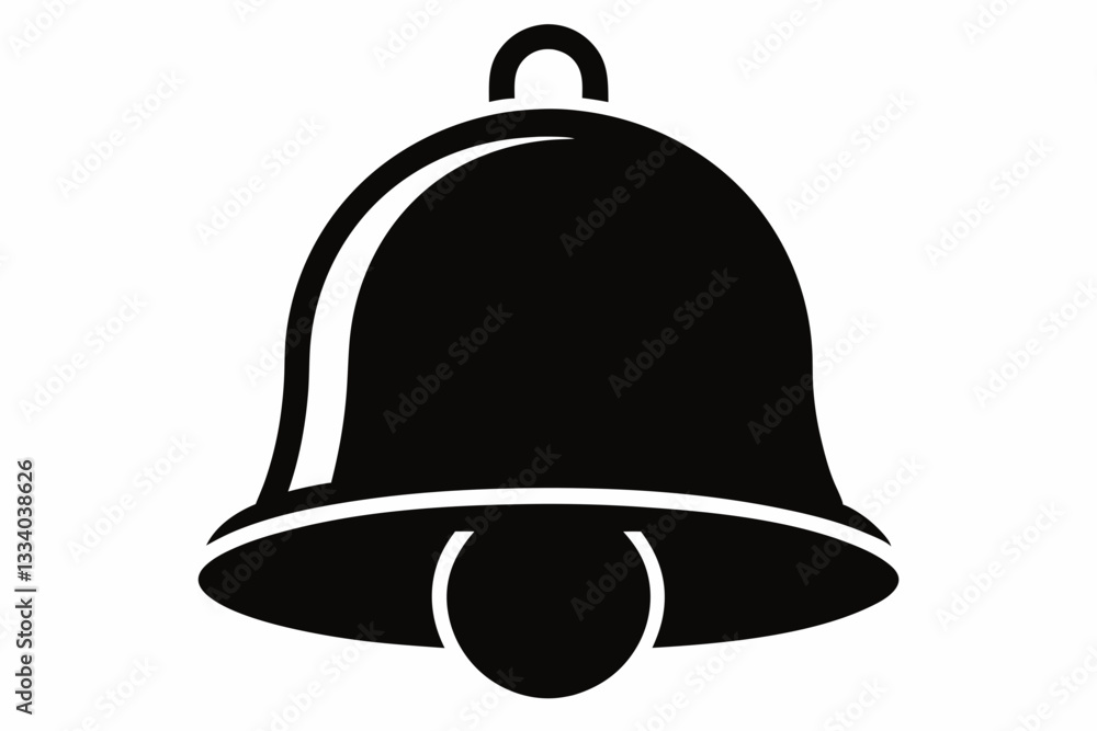 bell icon line art silhouette vector illustration bell icon line art silhouette vector illustration
