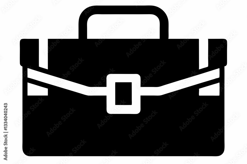 Fototapeta premium briefcase sign symbol line art silhouette vector illustration