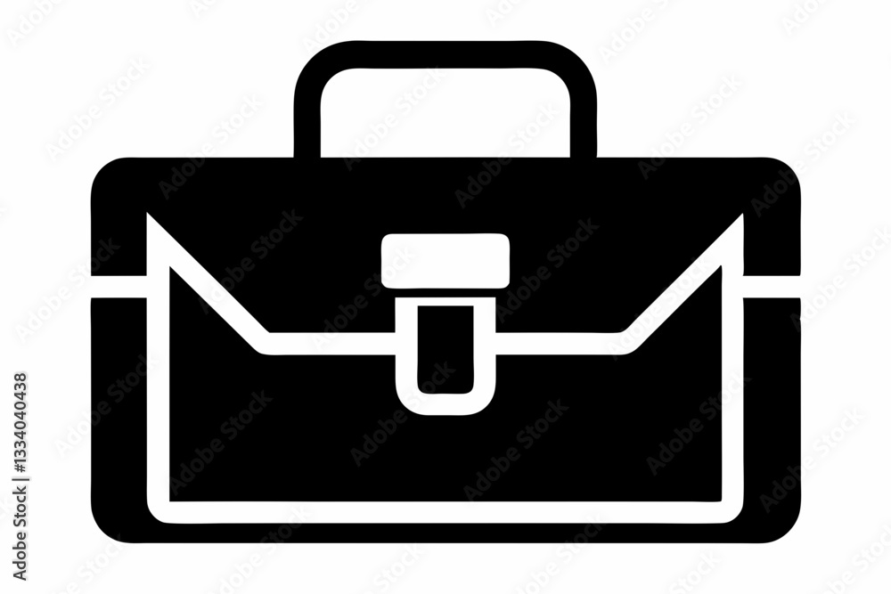 briefcase sign symbol line art silhouette vector illustration briefcase sign symbol line art silhouette vector illustration