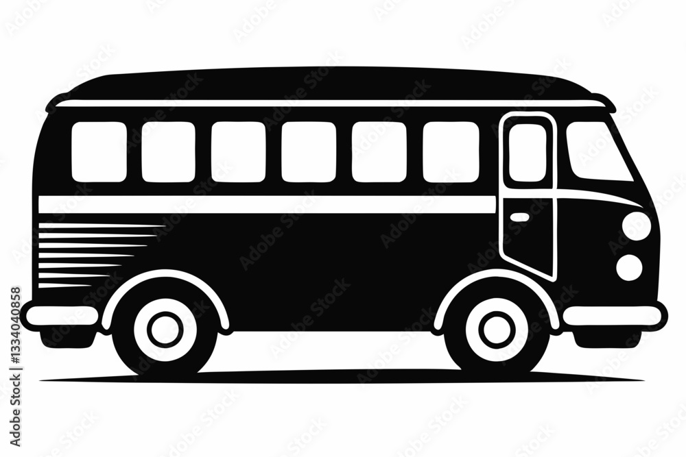 bus icon line art silhouette vector illustration bus icon line art silhouette vector illustration