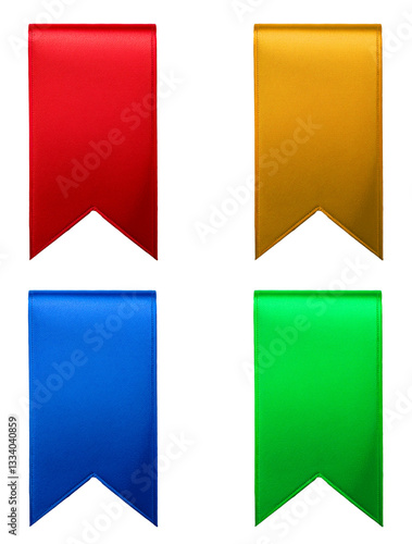 Free Download bookmark in four colors isolated on white background  - GFXLoad