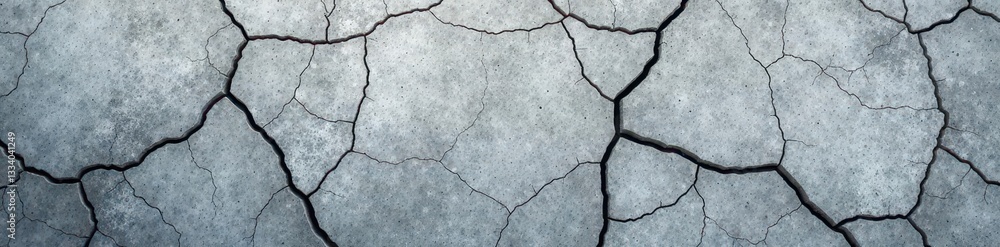 Obraz premium Cracked, uneven gray concrete; mottled, timeworn look , mottled, rustic