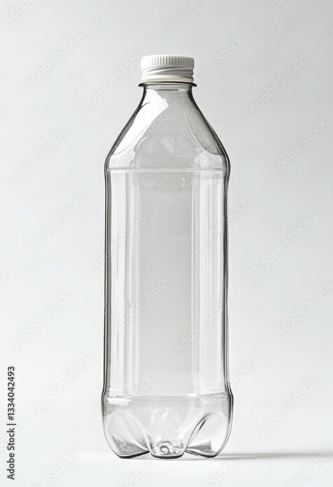 Empty plastic bottle on white background Empty plastic bottle on white background