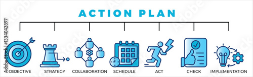 Action Plan Dual Tone Style Icon Banner
