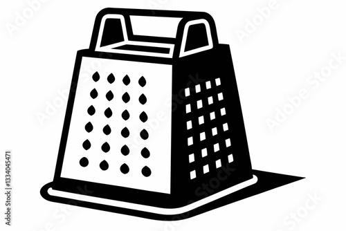electric cheese grater line art silhouette vector illustration