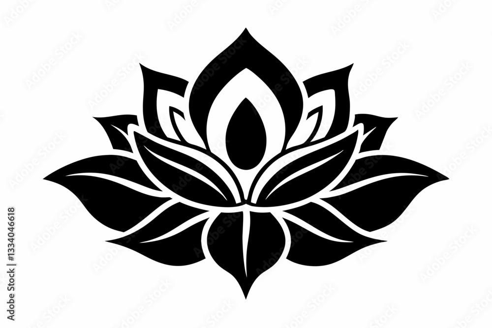 flower icon line art silhouette vector illustration flower icon line art silhouette vector illustration
