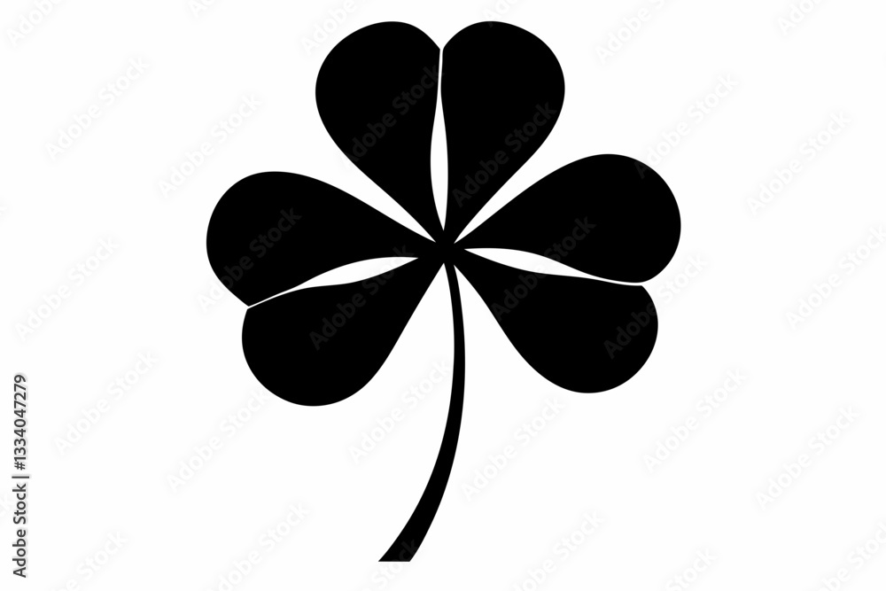 four leaf clover icon line art silhouette vector illustration four leaf clover icon line art silhouette vector illustration
