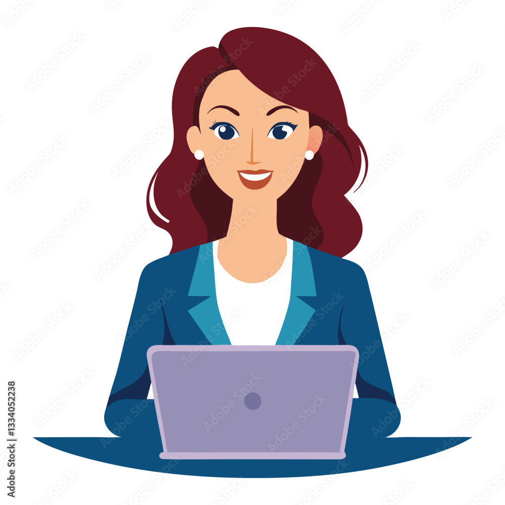 Professional woman working on laptop Professional woman working on laptop