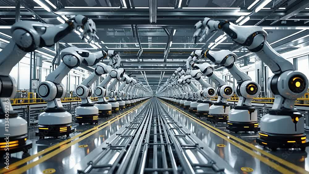 Advanced Robotic Arms Operating on a Fully Automated Industrial ...