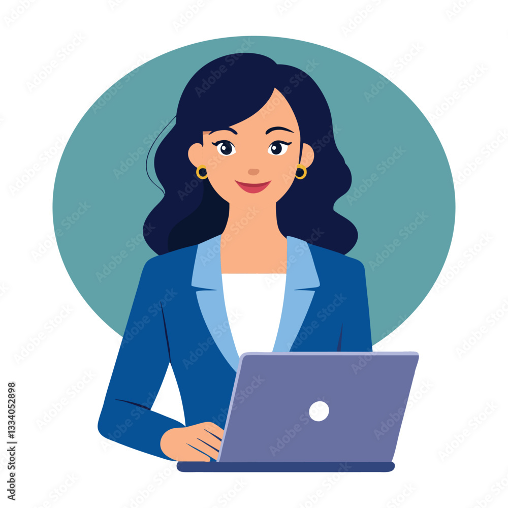 Professional woman working on laptop Professional woman working on laptop