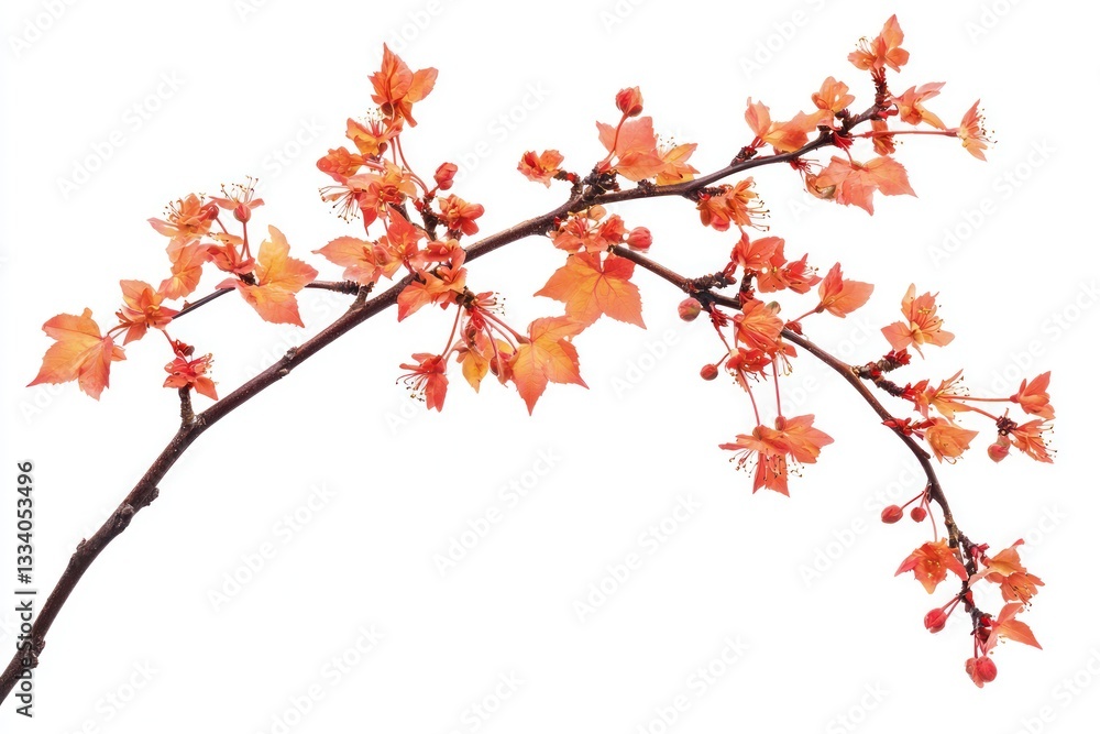 Autumn maple tree branches with floral accents, isolated for vibrant seasonal projects or floral-inspired educational artwork. Autumn maple tree branches with floral accents, isolated for vibrant seasonal projects or floral-inspired educational artwork.