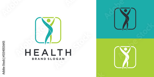 Health logo design template medical