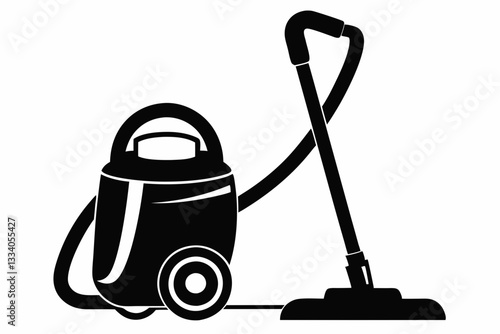 vacuum cleaner line art silhouette vector illustration