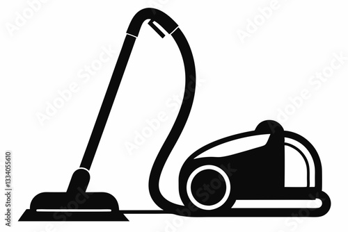 vacuum cleaner line art silhouette vector illustration