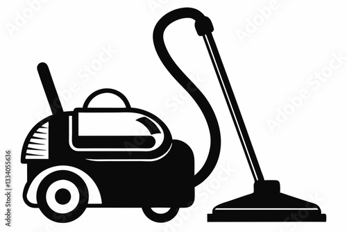 vacuum cleaner line art silhouette vector illustration