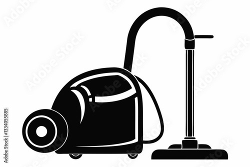 vacuum cleaner line art silhouette vector illustration