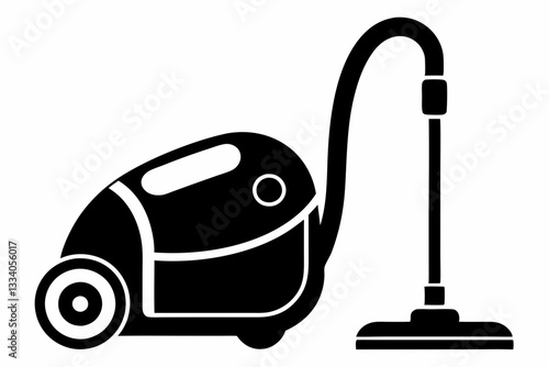vacuum cleaner line art silhouette vector illustration