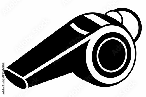 whistle icon line art silhouette vector illustration