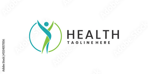 Health logo design template medical